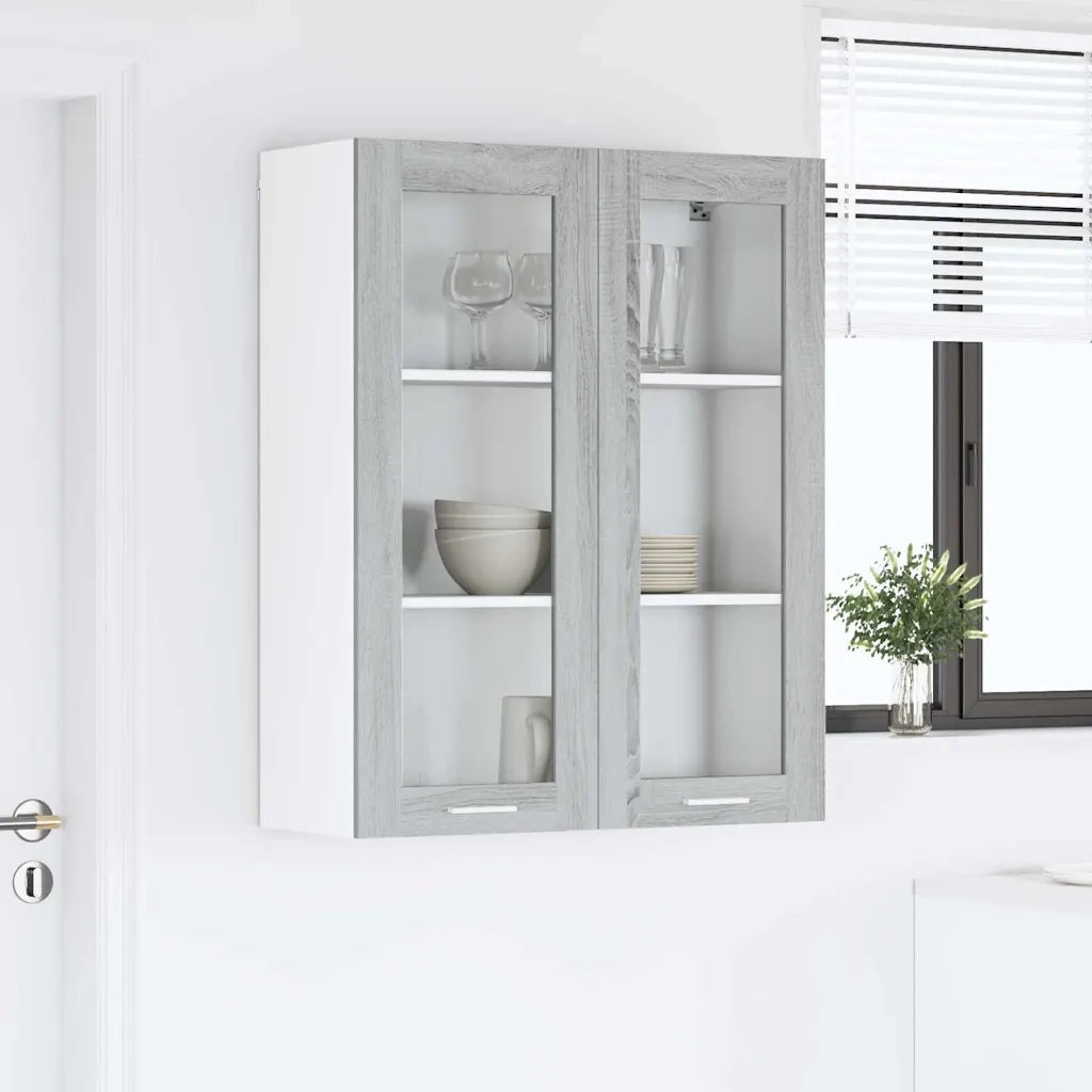 Armadio pensile con porta Grigio Sonoma 80 x 31 x 100 cm