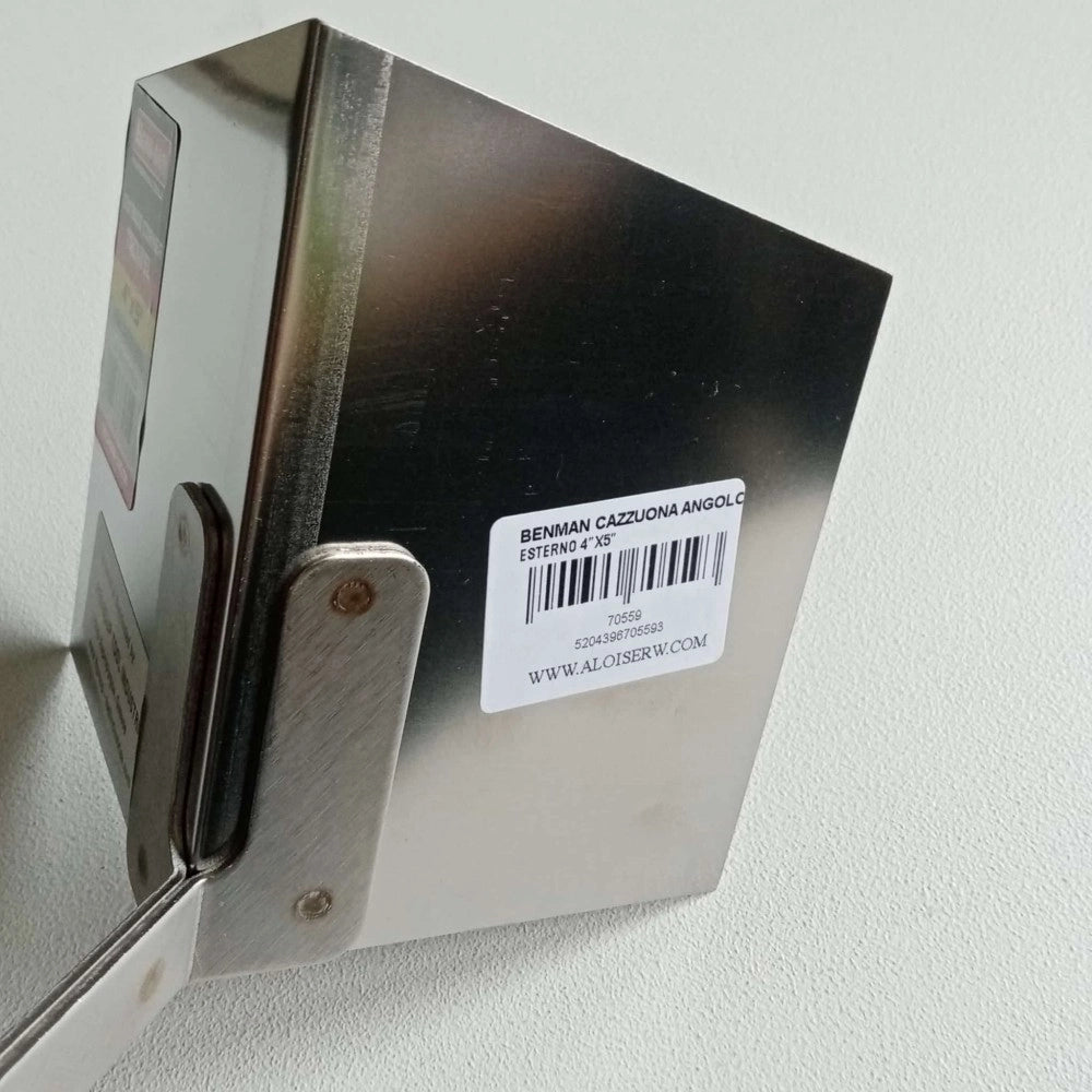 Benman cazzuola di acciaio inox per angoli esterni manico legno