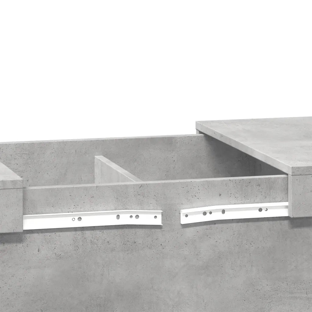 Tavolino Salotto Grigio Cemento 80x55x40 cm Legno Multistrato 840866