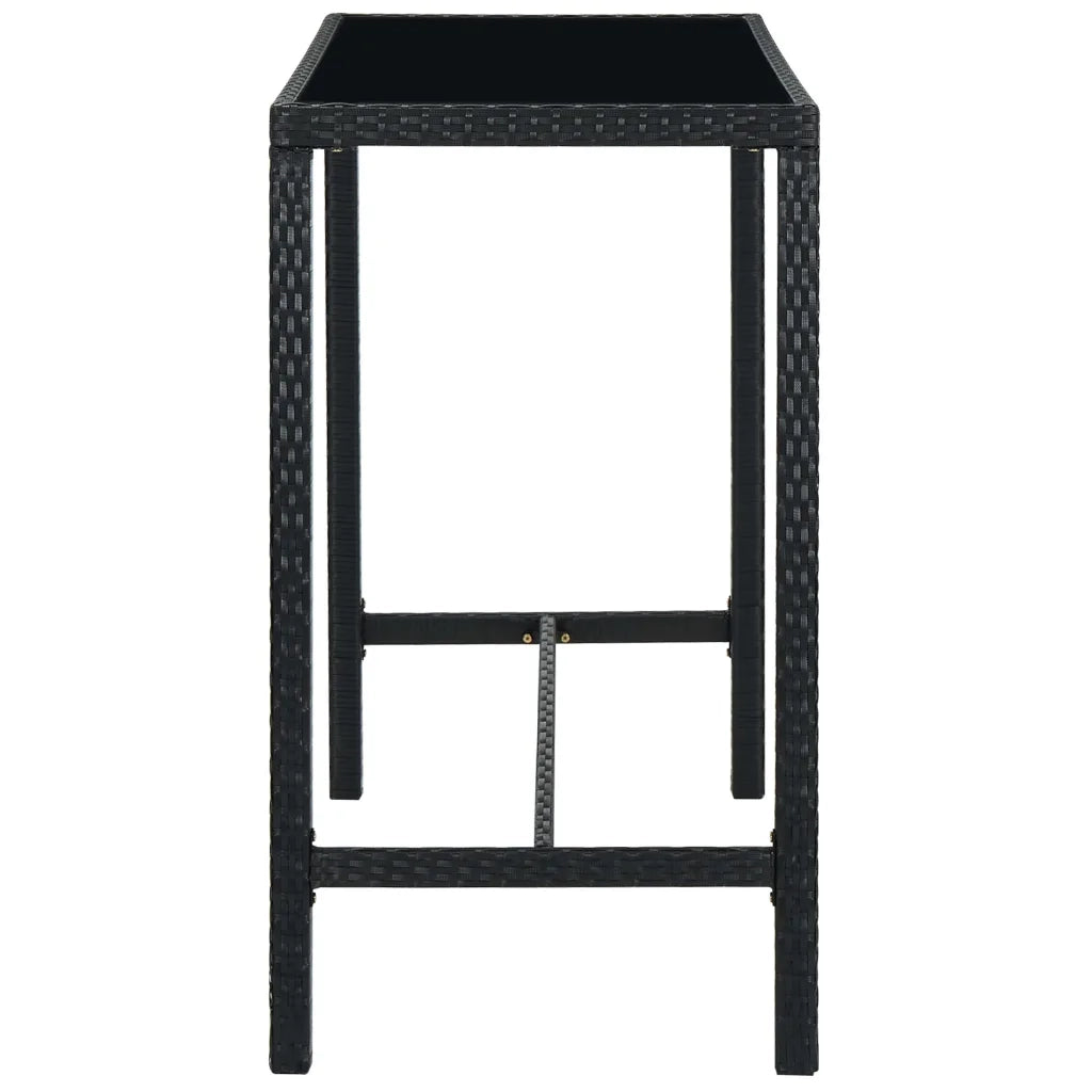 Set da Bar da Giardino 5 pz in Polyrattan Nero 3064843