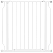 Cancelletto di Sicurezza per Cani e Gatti Estensibile 75-85x76cm Acciaio Bianco
