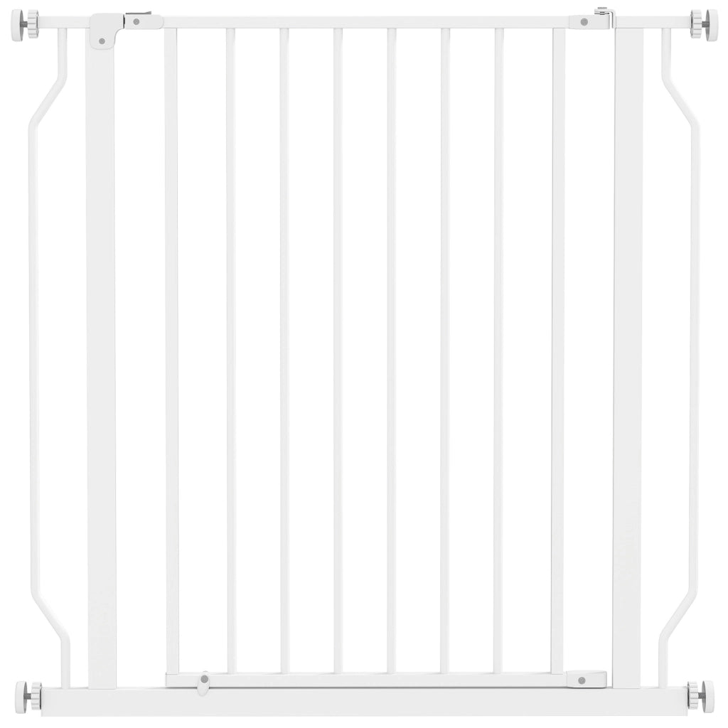 Cancelletto di Sicurezza per Cani e Gatti Estensibile 75-85x76cm Acciaio Bianco