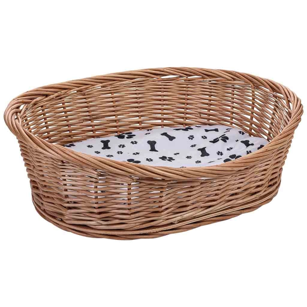 Cuccia in vimini per animali 50x40x11/16h cm