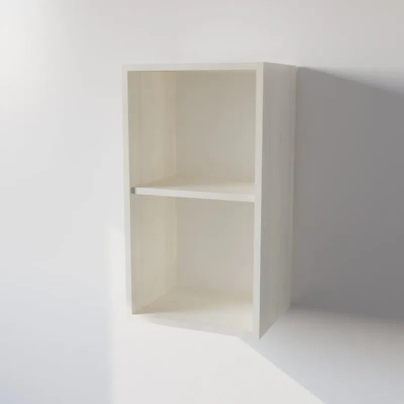 Pensile Cucina  in Legno Nobilitato Larice Bianco, Mobile Alto con 1 Anta, Pensile Componibile Moderno Made in Italy (H72XL40XP33cm)