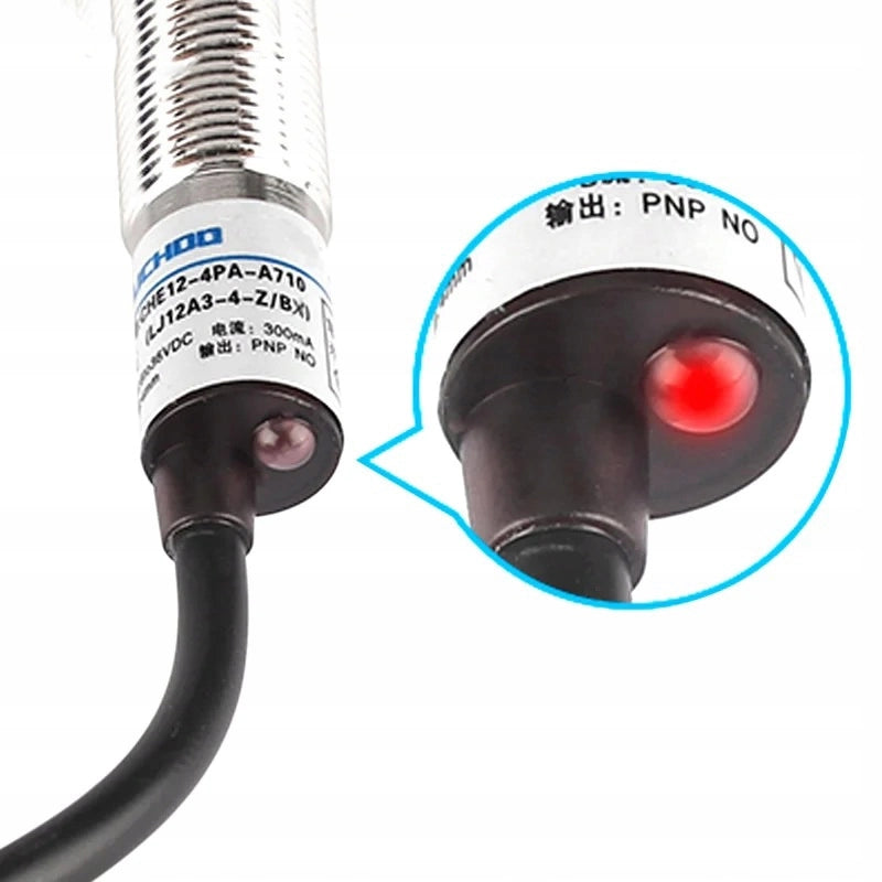 Sensore Induttivo NPN LJ12A3-4-Z/BX – Distanza di Rilevamento 0-4mm | 6-36VDC, IP67, Cavo 1,2m