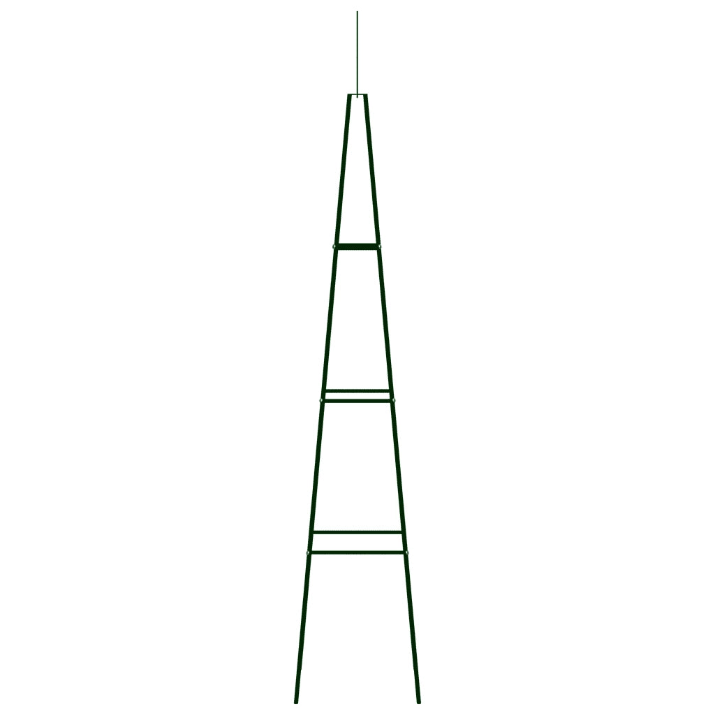Supporti per Piante 2 pz Verde Scuro 35x35x195 cm in Ferro CFW6124488