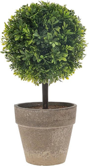 Bonsai a forma di palla con erba artificiale e pianta di Buxus in vaso con decorazione per giardino e matrimonio