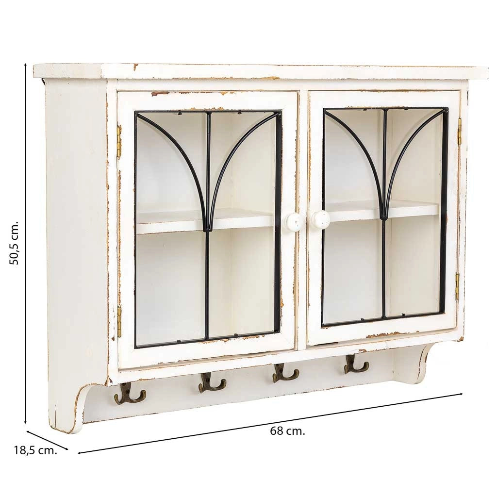 Scaffale in legno beige 69x18x50,5h cm