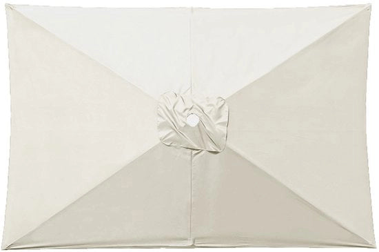 Parasole sostitutivo per 10ft x 6,5ft 6-ribs, protezione UV per piscina, giardino, giardino posteriore (solo parasole) - bianco sbrecciato - 2*3m