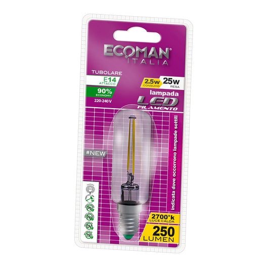 LED TUBOLARE FILO CLEAR 2.5W 2