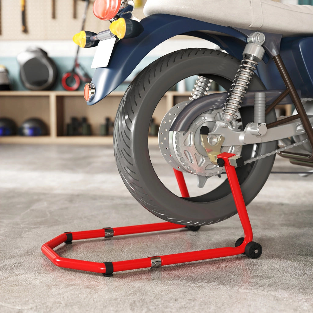 Supporto Ruota Moto Anteriore e Posteriore ¨C zephmum ¨C Convertibile, Carico 390 kg con Adattatori a U e L