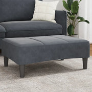 Poggiapiedi Grigio Scuro 77x55x31 cm in Velluto 4007376