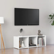 Mobile Porta TV Bianco 107x35x37 cm in Legno Multistrato 805534