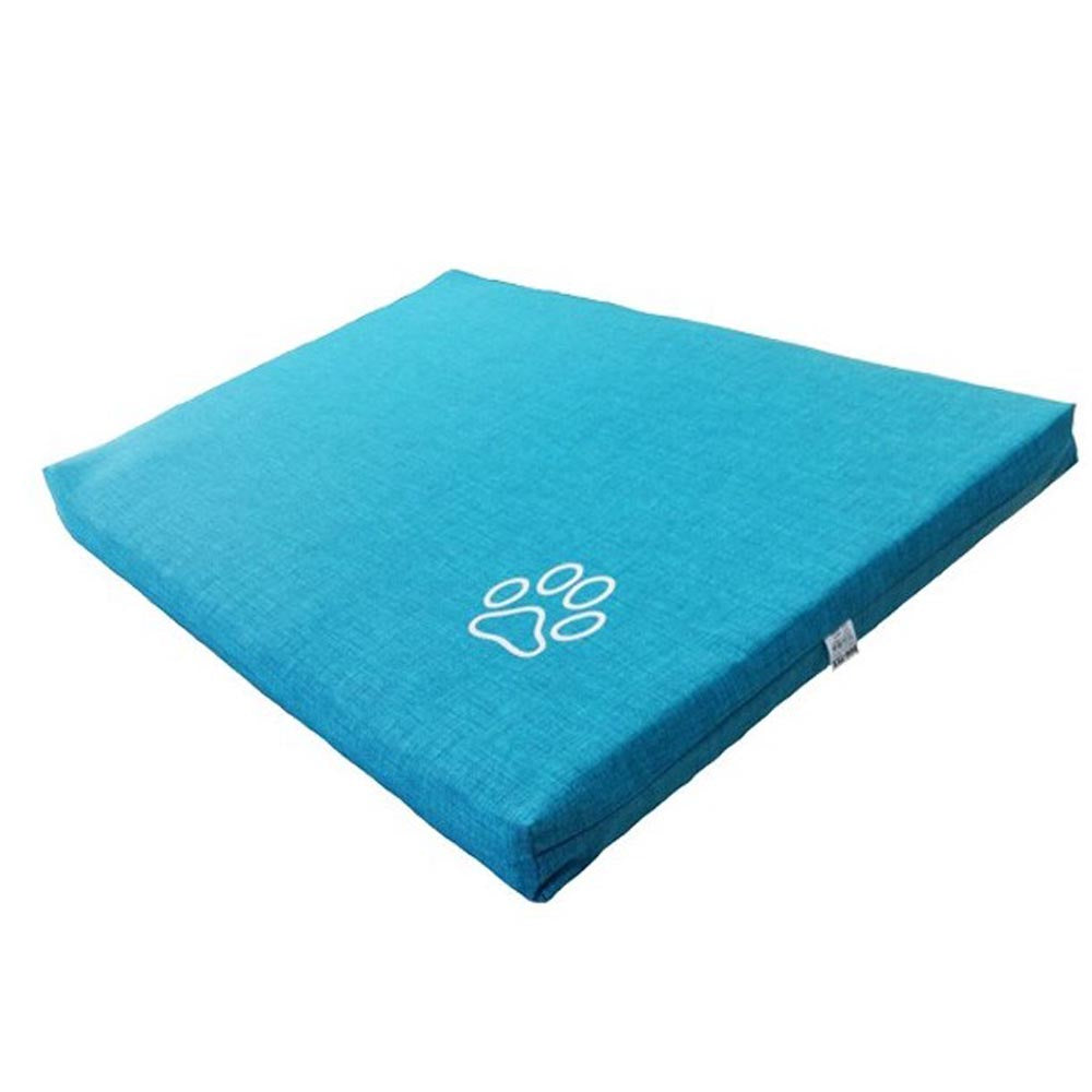 Materassino sfoderabile per animali azzurro lunghezza 105 cm