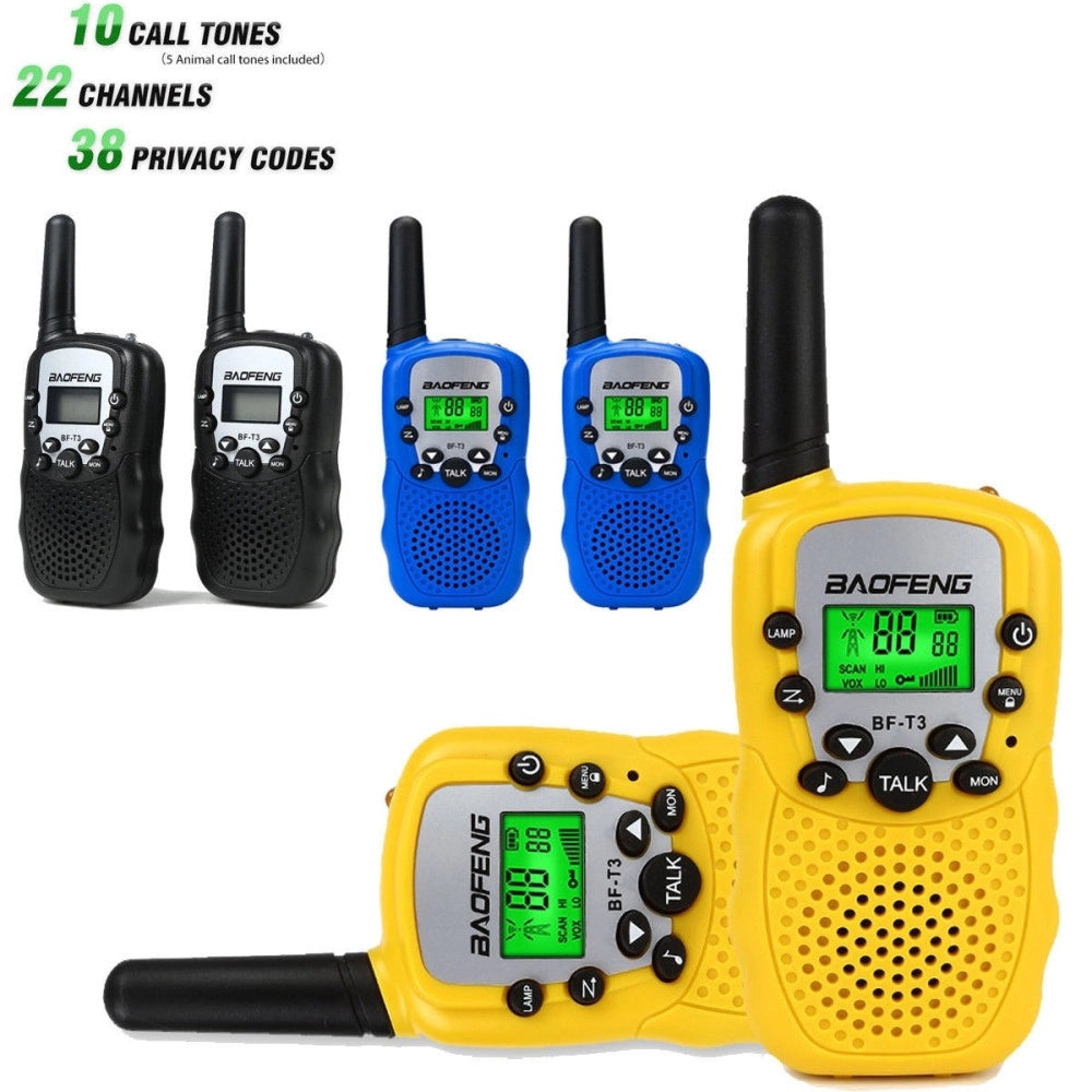 Trade Shop - Coppia Walkie Talkie Vox Ricetrasmittente Colorati 2 Pz Radio Baofeng Bf T3 -
