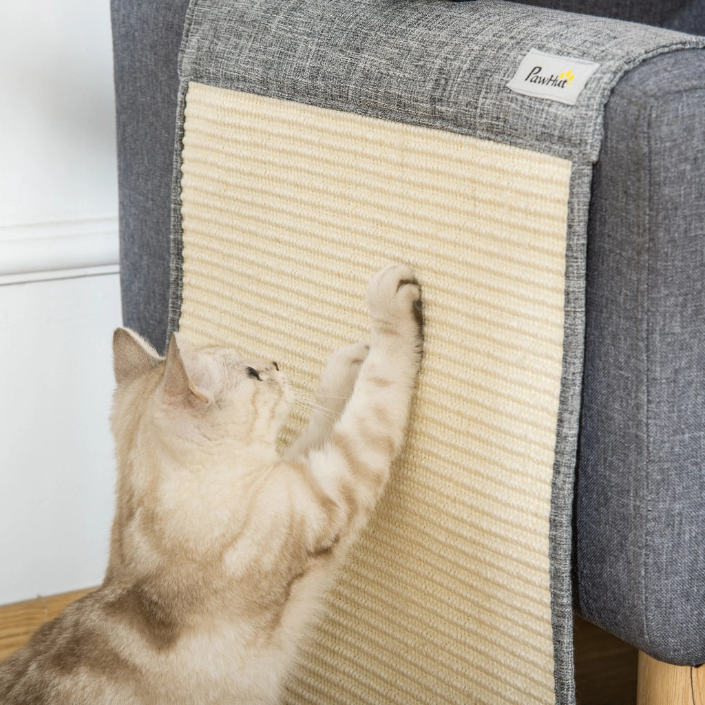 Set 2 Tiragraffi per Gatti da Divano in Sisal e Poliestere, 130x45cm - Grigio