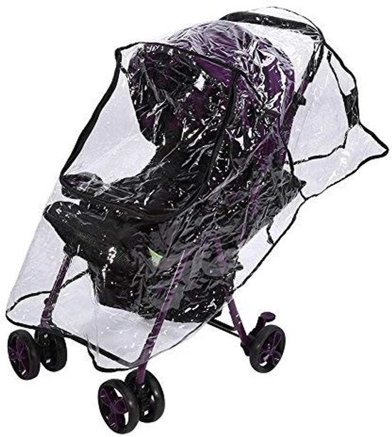 Set di protezione per passeggini - trasparente PVC - disegno respirabile - chiusura a strisce - 55x75x40 cm - protezione completa