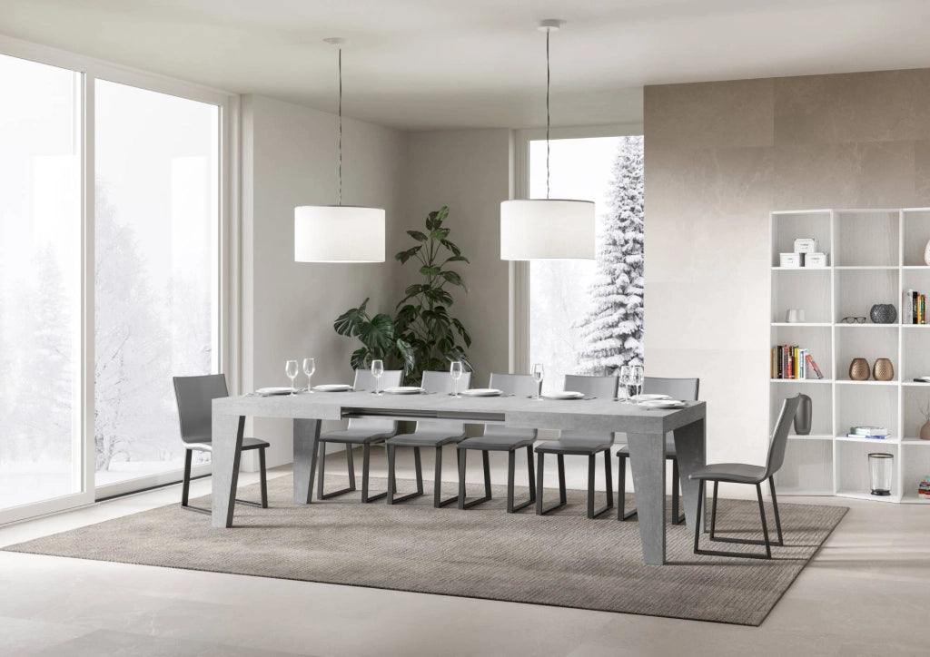 Tavolo Allungabile 160-264x90x77 cm Naxy Cemento