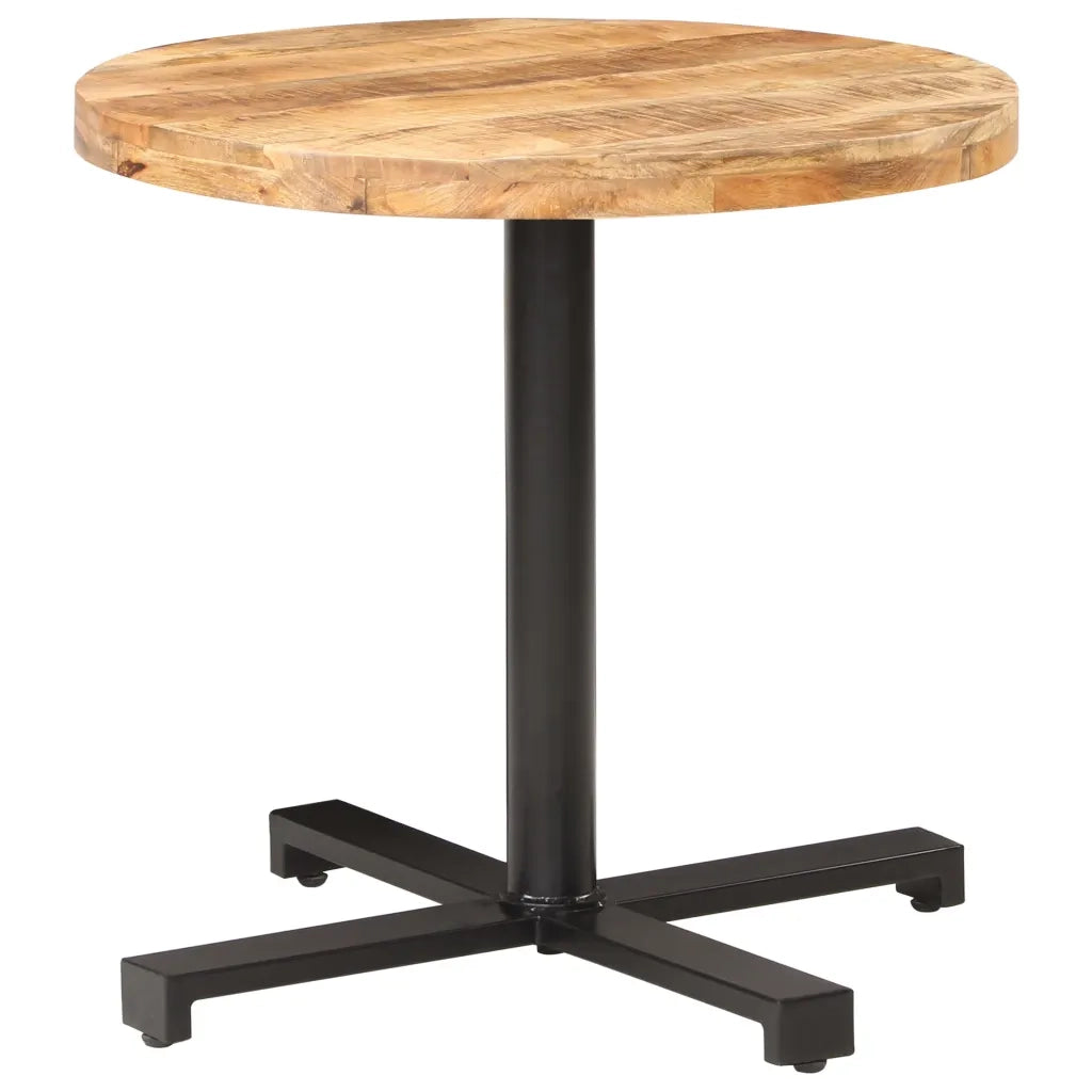 Tavolino da Bistrot Rotondo Ø80x75 cm in Legno di Mango Grezzo 320269