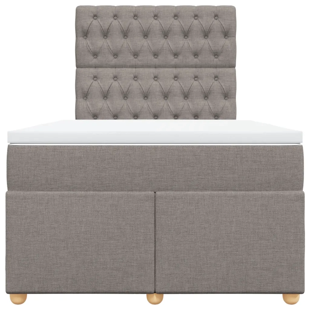 Giroletto a Molle con Materasso Tortora 120x190 cm in Tessuto