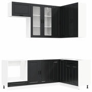 Unità Cucina PORTO 8 pcs Nero Legno ingegnerizzato 3438498