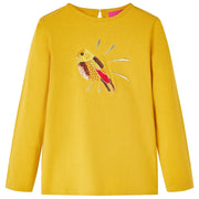 Maglietta per Bambini Maniche Lunghe Ocra Scuro 104cod mxl 132238