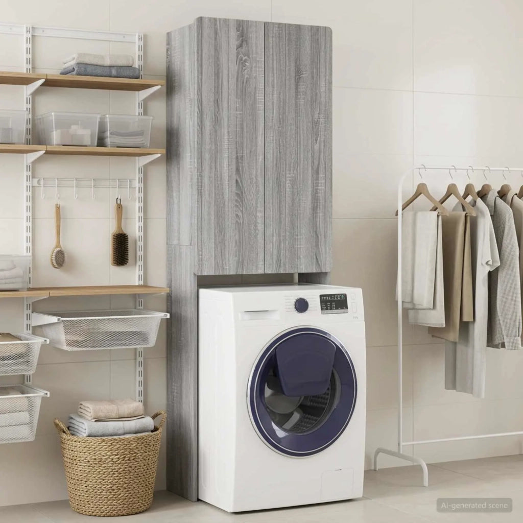 Mobile Bagno ZWOLLE Sonoma grigio 66 x 25,5 x 190 cm 896481