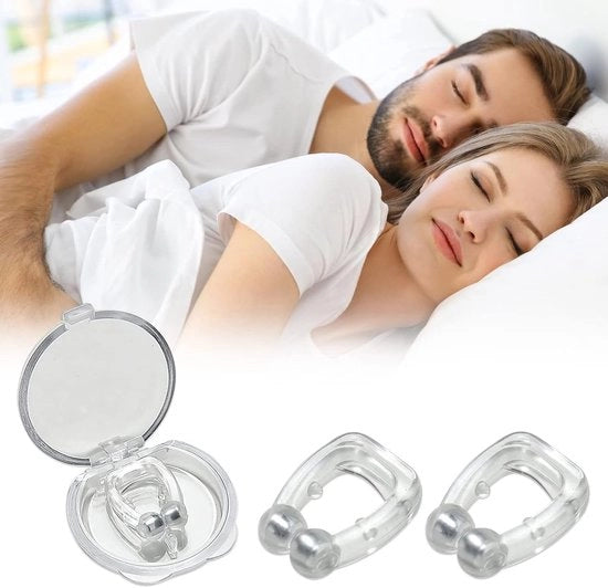 10x clip anti-snurk magnetici in silicone e riutilizzabili per la prevenzione dei ronchi notturni