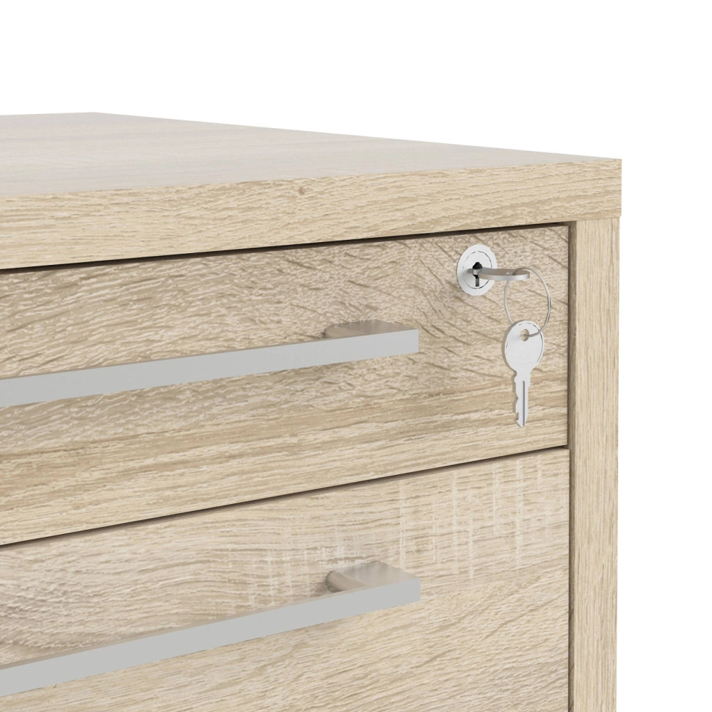 Cassettiera Ariosto, Settimino multiuso, Comò camera da letto, Mobile con cassetti, 49x48 h68 cm, Quercia