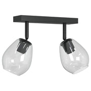 Faretto da soffitto moderno girevole 33 x 13 x 26 cm in vetro nero 02_0058434
