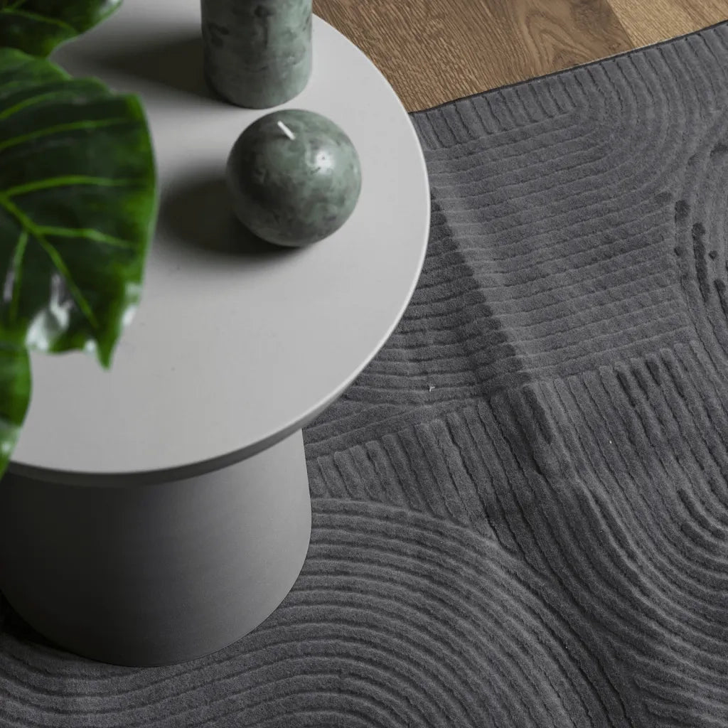 Tappeto del soggiorno | Tappeto IZA a Pelo Corto Aspetto Scandinavo antracite 240x340cm
