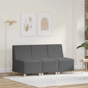 Unità di Divano Modulare Senza Braccioli 3 pcs Grigio scuro