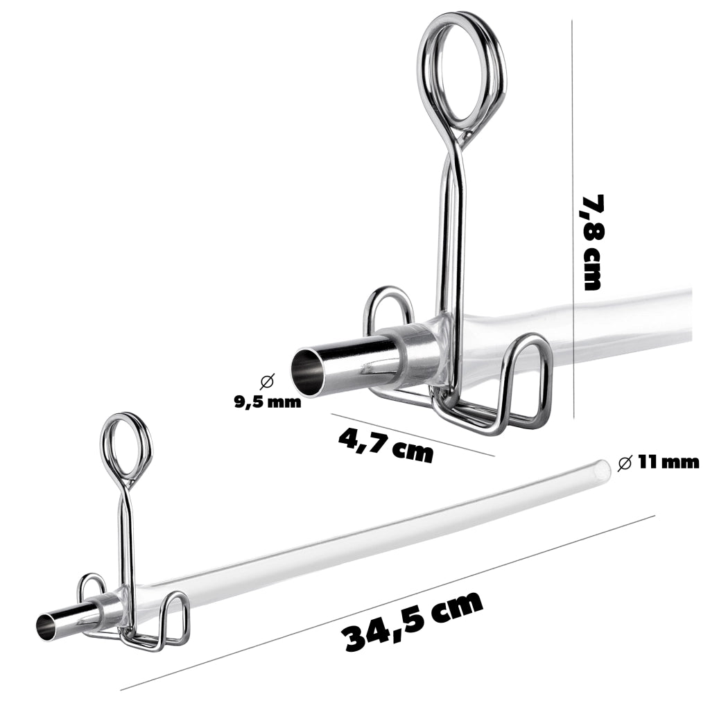 Tubo flessibile per spremiagrumi KADAX con morsetto, lunghezza 34 cm, diametro 11 mm, in silicone.