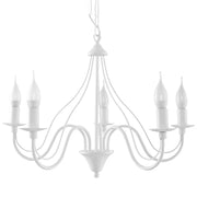Lampadario a sospensione candeliere bianco 5xE14 PALADA Pure Lume