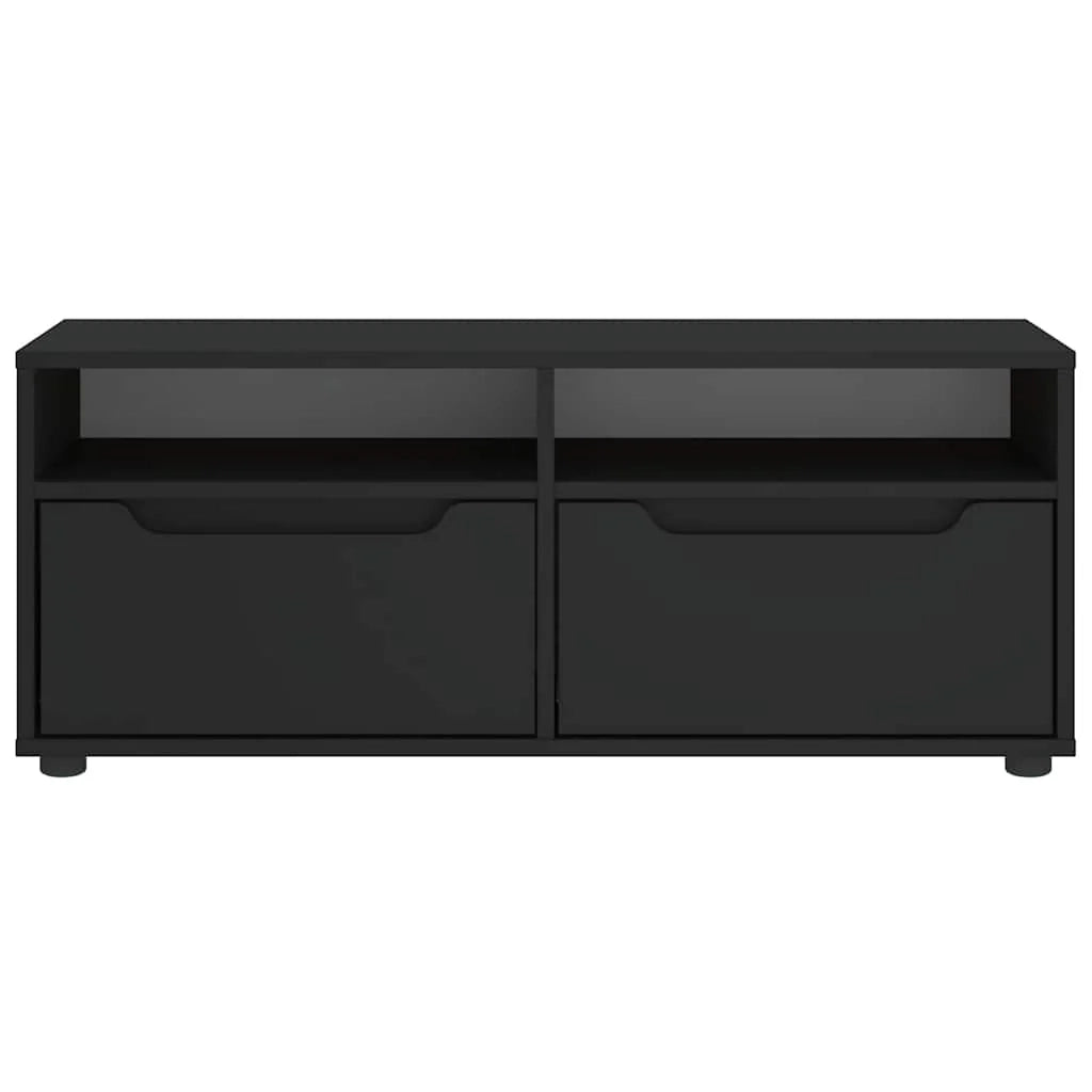 Mobile TV con ampio spazio di archiviazione a parete 100 x 40 x 38 cm in legno ingegnerizzato nero 02_0058334
