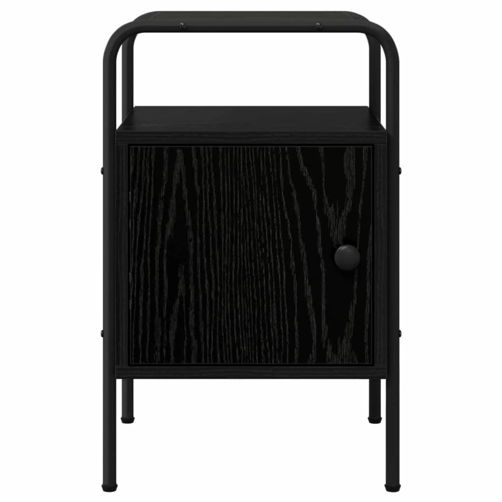 Armadio da Notte 2 pz Rovere Nero Legno ingegnerizzato 8007588