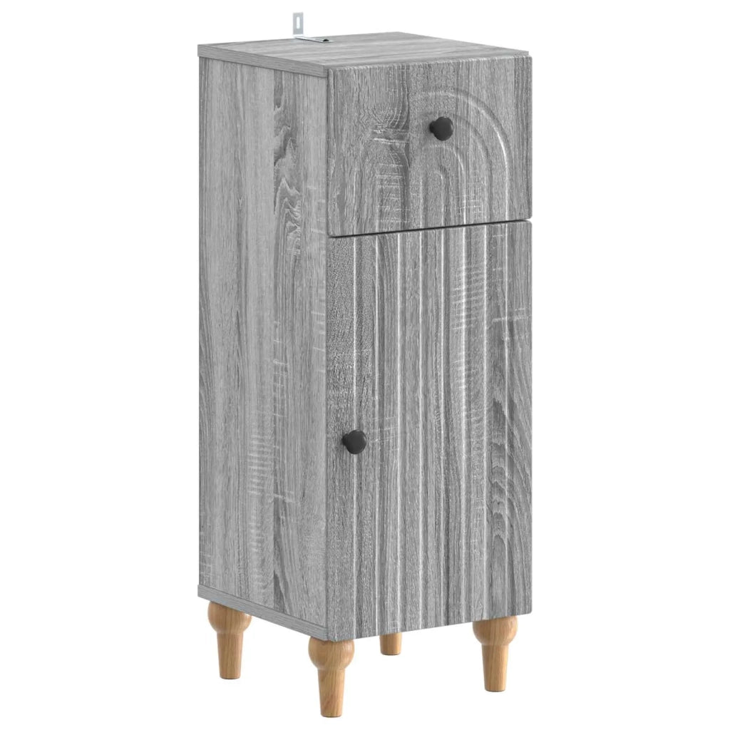 Mobiletto da Bagno ALKMAAR Sonoma grigio 30 x 31 x 80 cm 896171