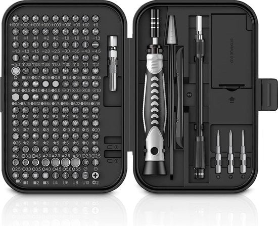 Set di 130 in 1 per meccanica fine magnetica, set di bit Torx mini-schroevendraaiere per iPhone, laptop, giocattoli, orologi, fotocamere, occhiali