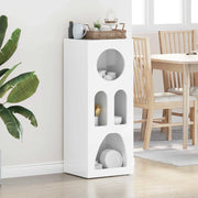 Credenza-Buffet-Armadio da cucina Bianco Lucido 40 x 35 x 100.5 cm Legno multistrato
