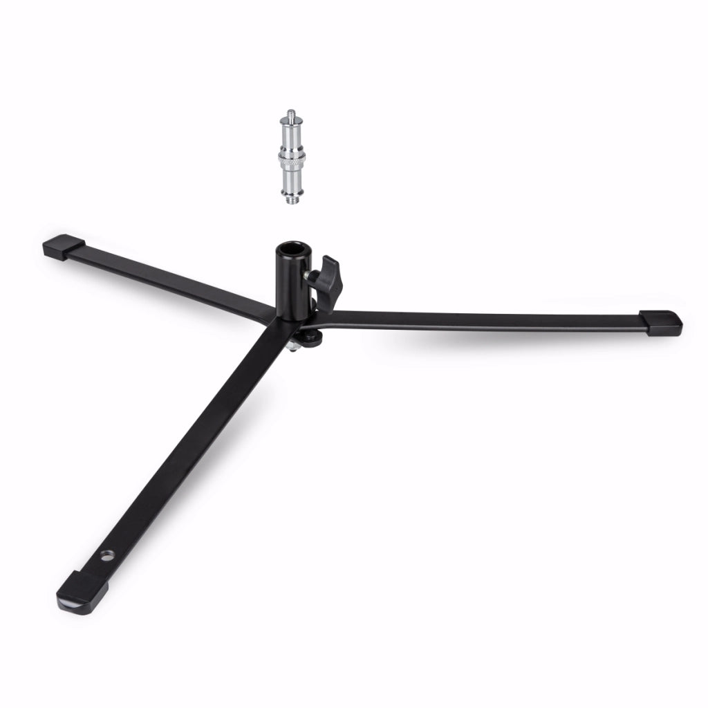 Stativo per luci a pavimento BL-K + colonna centrale estensibile 45-80 cm, cavalletto fotografico con spigot 5/8" e 1/4" 3/8", per foto e video