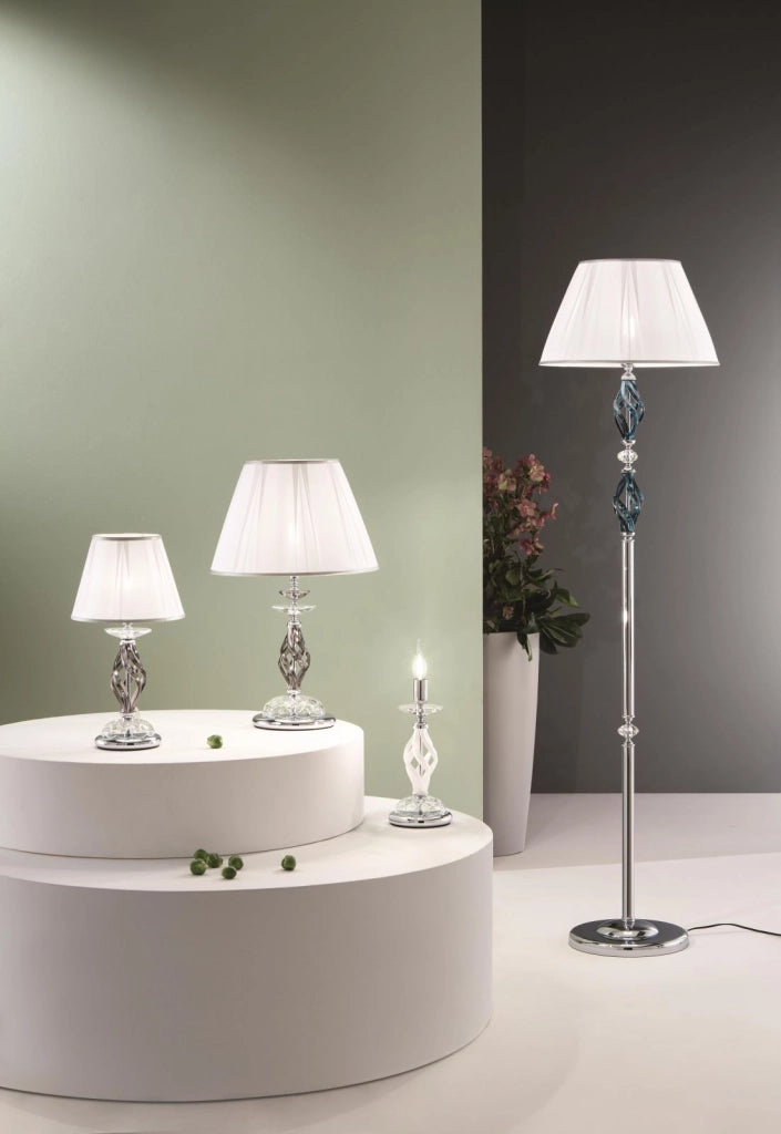 PIANTANA 1306 1 LUCE OTTANIO E CROMO ATTACCO E27 H.151+26CM