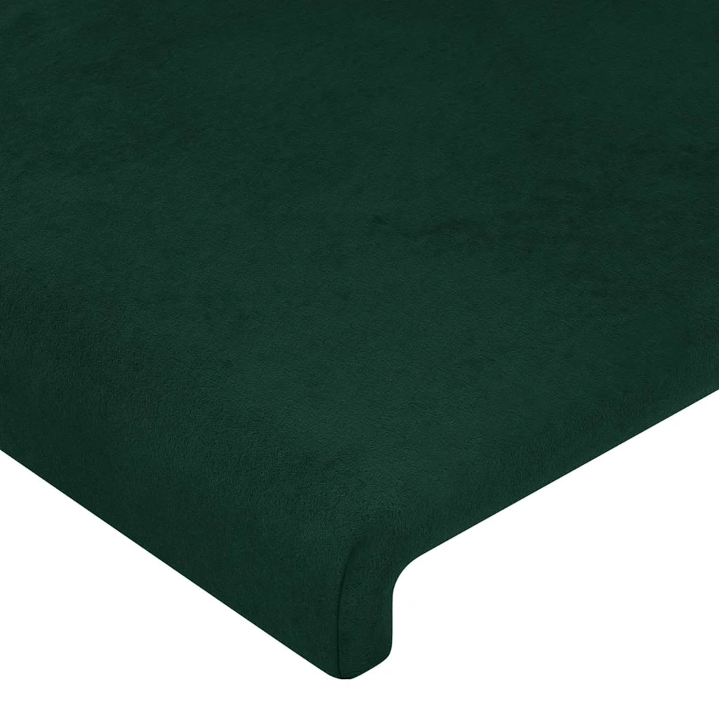 Testiera | Testata ad Orecchio Verde Scuro 183x16x118/128 cm in Velluto