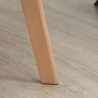 Set 2 Sedie Imbottite 54x57x80 cm in Velluto e Legno Grigio