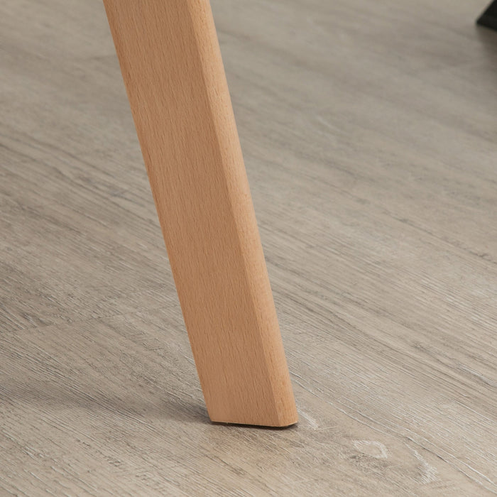 Set 2 Sedie Imbottite 54x57x80 cm in Velluto e Legno Grigio