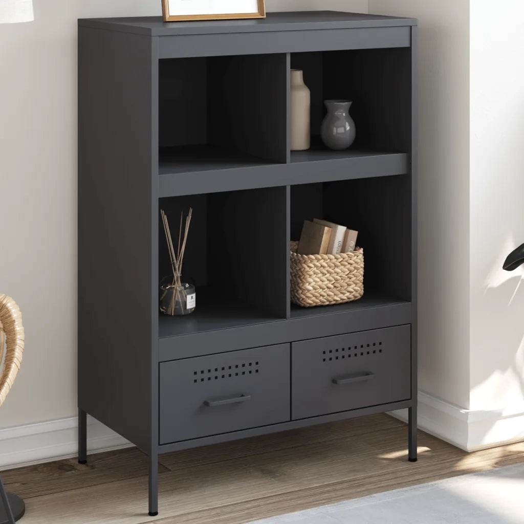 Credenza-Buffet-Armadio da cucina Antracite 68x39x101,5 cm Acciaio 743513