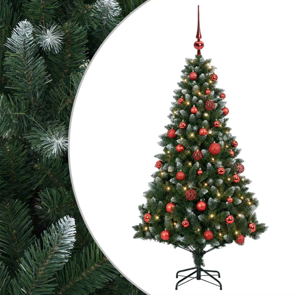 Albero di Natale Artificiale con Palline 150 cm 150 LED 3461326