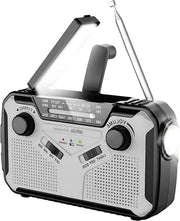Noodradio con funzione di ricarica USB, sirena, lampada da tasca, lampada da lettura, colore nero-grigio, kit di emergenza outdoor, apparecchiatura per la sopravvivenza