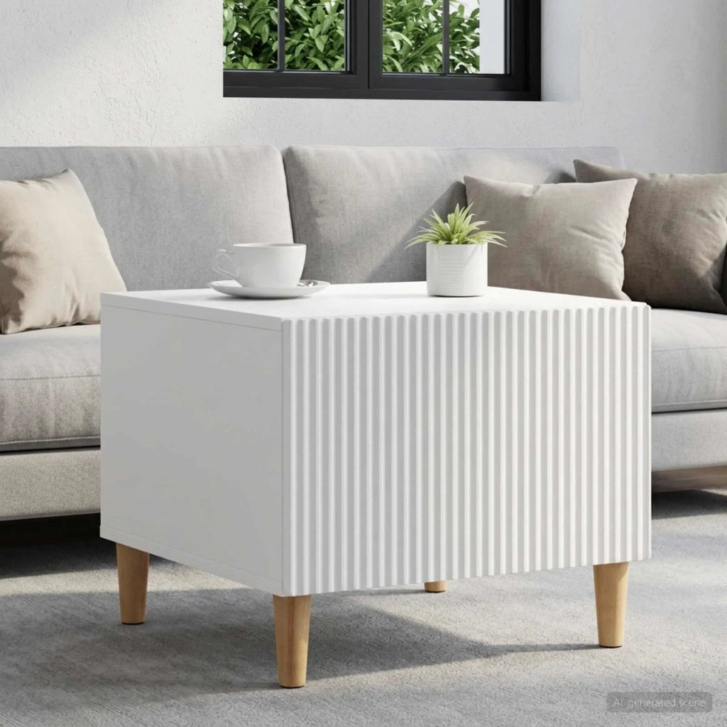 Tavolino da salotto Bianco 49 x 50 x 40 cm Legno ingegnerizzato 894735