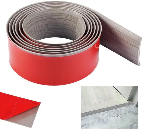 Striscia di transizione per pavimenti 2 m x 5 cm - Autoadesiva - Striscia di transizione per pavimenti - PVC/Vinyl - Resistente all'usura/Resistente alle abrasioni - Materiale sicuro e morbido - Striscia di transizione per pavimenti
