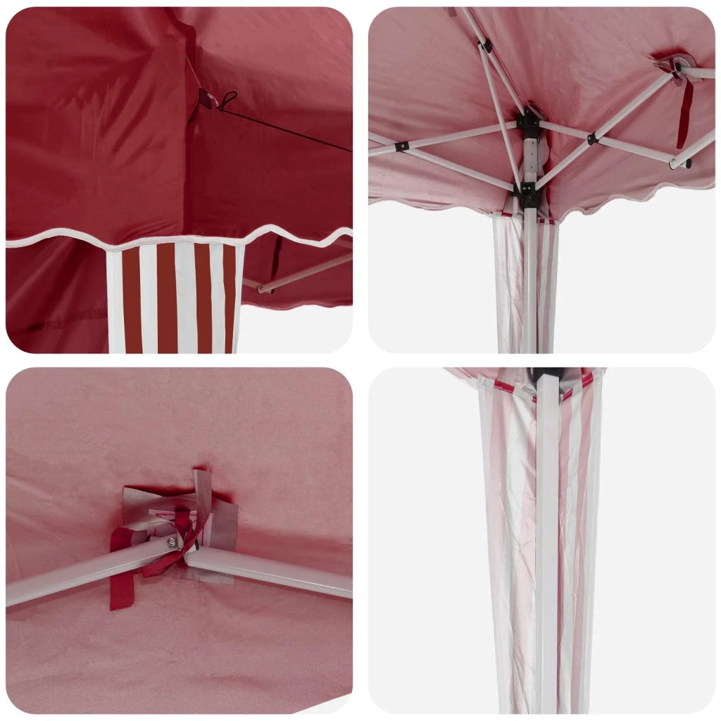 Tenda per feste a pop-up 575 x 289 x 245 cm Borgogna 42019796
